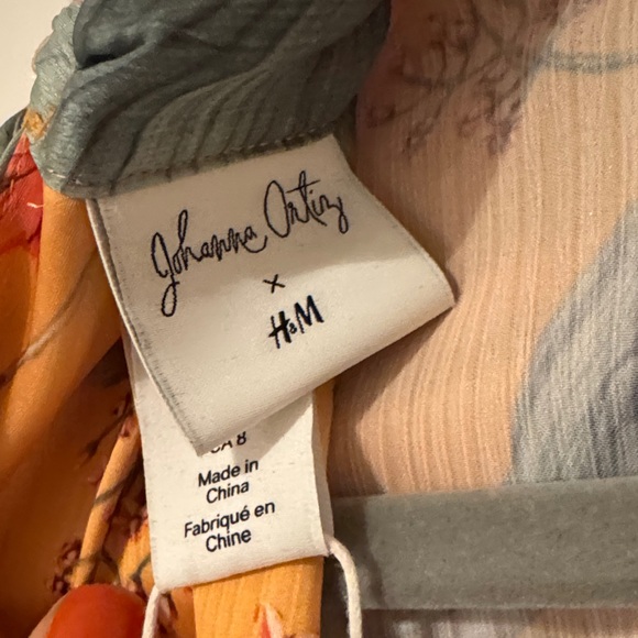 Johanna Ortiz x H&M collab Floral Mustard Yellow Dress with Bow - Picture 13 of 16